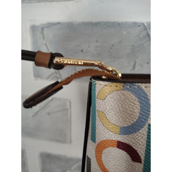 Calvin Klein Serafina Purse Tote Cherub White Multi One Size Allover Monogram - Picture 8 of 15